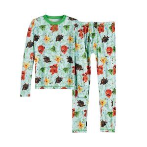 Cuddl Duds Angry Birds Boys Pajama Set Green Size L Cozy Casual Spring Sleepover